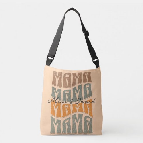 Mothers Day Natural Color Mama Kids Name T_Shirt Crossbody Bag