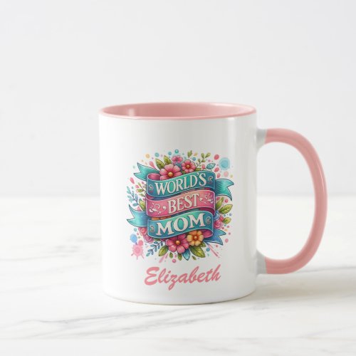 Mothers Day Nature Lovers Floral Personalized Mug