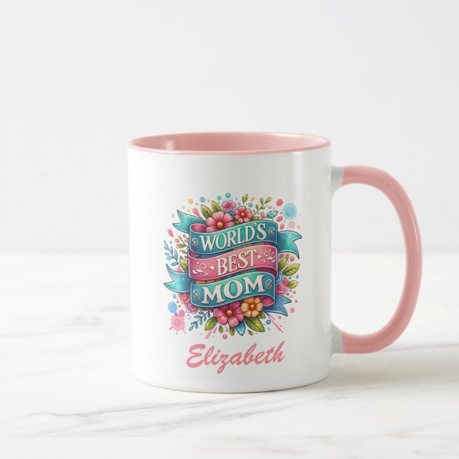 Mother's Day Nature Lovers Floral Personalized Mug (Right)