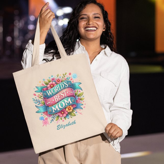 Mother's Day Nature Lovers Floral Personalized Tote Bag (Creator Uploaded)