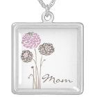 Mother's Day Necklace Mom Trendy Flowers