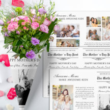 Mothers Day Newspaper Flower Bouquet 