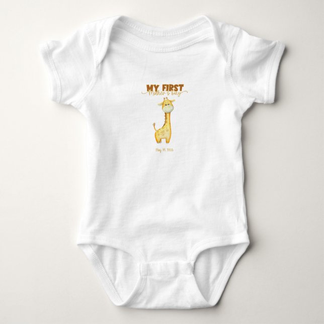Mother's Day One-Piece, Baby's First Mother's Day Baby Bodysuit (Front)