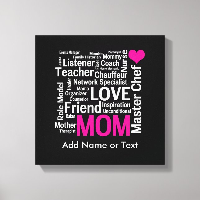 Mother's Day or Birthday for a Wonderful Mom Canvas Print (Front)