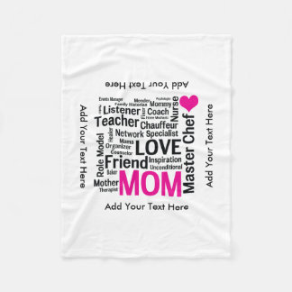 Mother's Day or Birthday for a Wonderful Mom Fleece Blanket