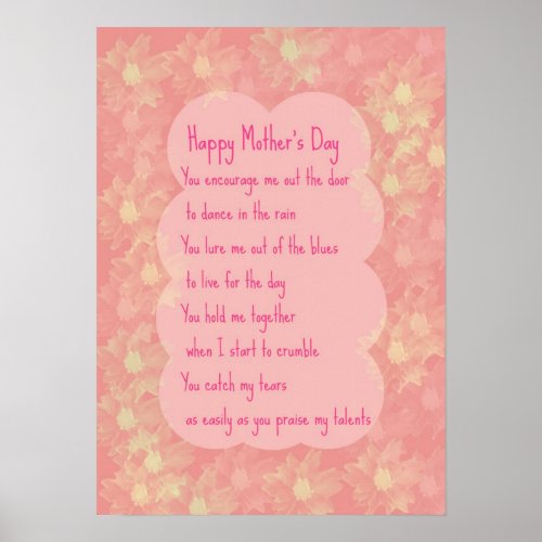 Mothers Day Original Poetry Print