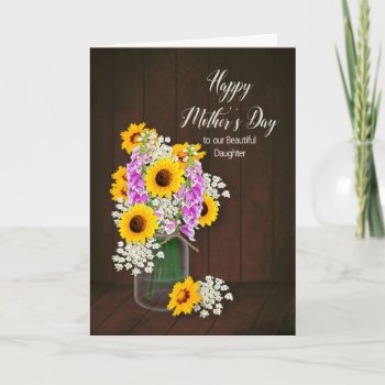 Mother's Day-  Our Daughter - Country Flowers/vase Card by TrudyWilkerson at Zazzle