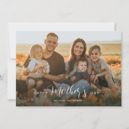 Mothers Day Overlay Script Photo Collage Card
