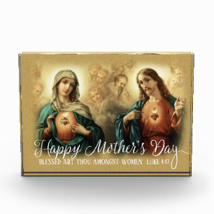 Mothers Day Overlay   Virgin Mary Heart Jesus Photo Block