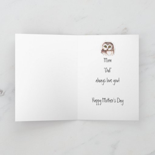 Mother S Day Owl Always Love You Cute Owl Humor Card Zazzle