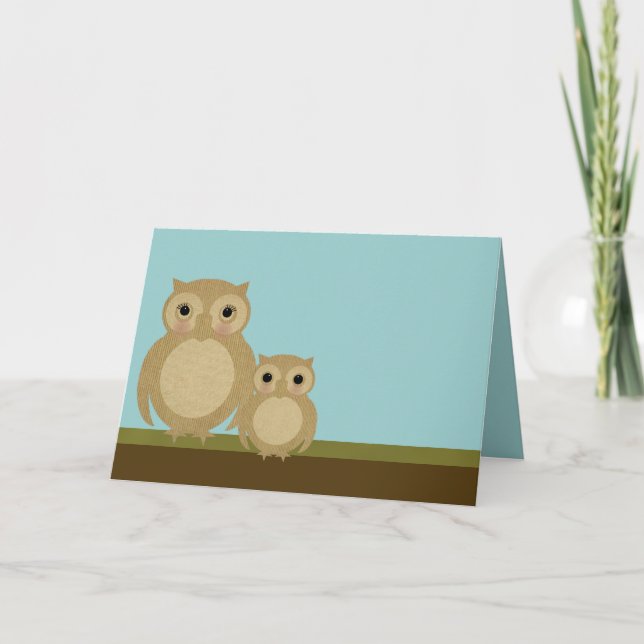 Mother's Day Owls Card (Front)
