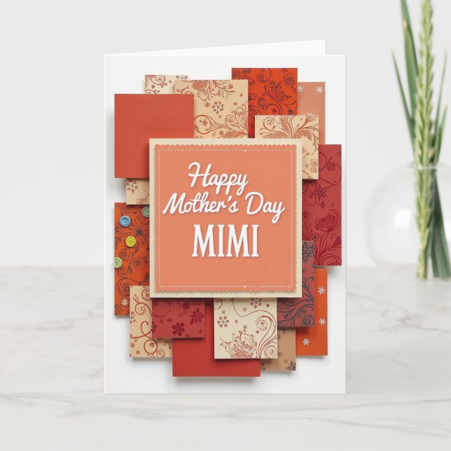 Mothers Day Paper Collage Card (Front)