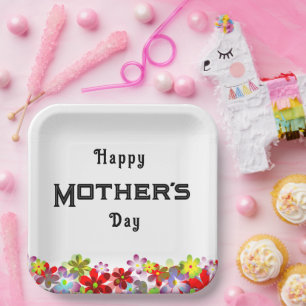 mother's day Paper cup Plates