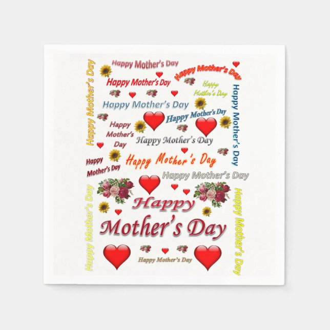 Mother's Day Paper Napkins (Front)