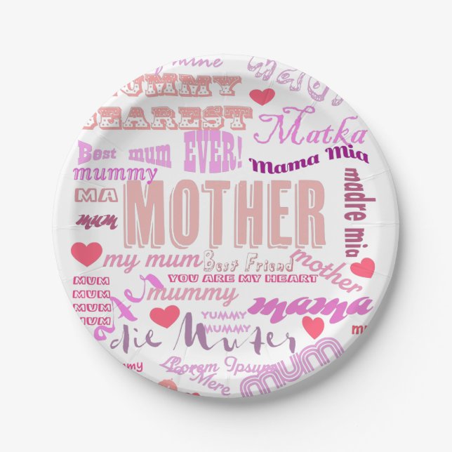 Mothers Day Paper plate (Front)