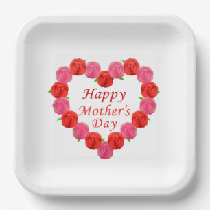 mother's day paper plates