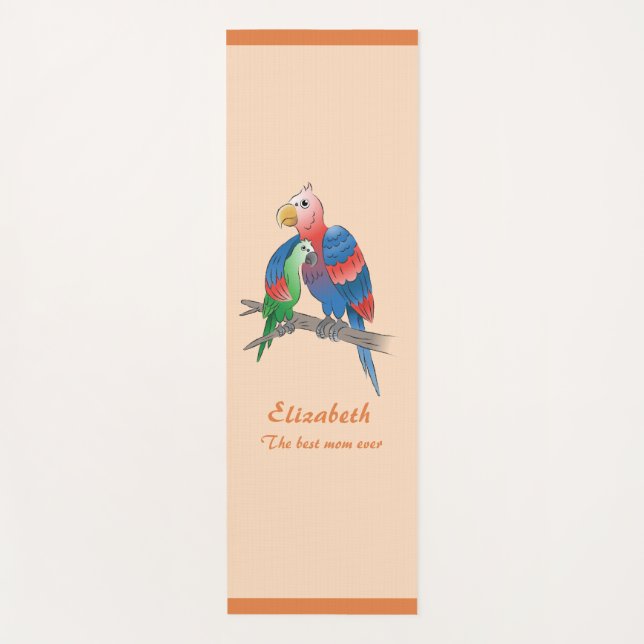 Mother's Day Parrots Yoga Mat (Front)