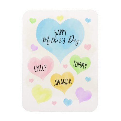 Mothers Day Pastel Hearts  Magnet