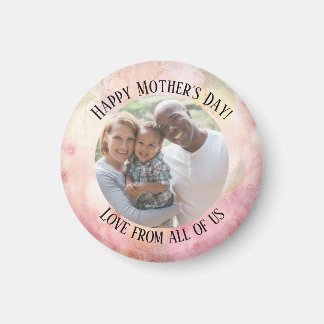 Mother's Day Pastel Pink Green Watercolor Tie-Dye Magnet