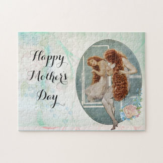 Mother's Day Pastel Rose Bouquet Looking Mirror Jigsaw Puzzle