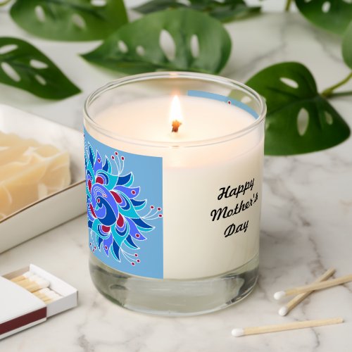 Mothers Day Peacock Motif Scented Candle