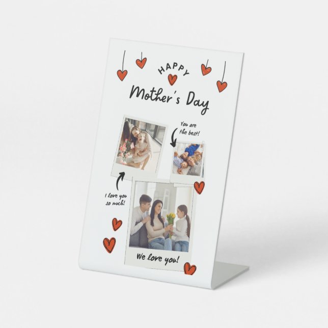  Mother's Day Pedestal Sign – Cute Gift for Mom. (Front)