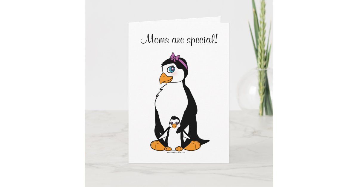 Mothers Day Penguin And Chick Card Zazzle