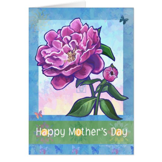 Mother's Day Peonies Cards (Front)