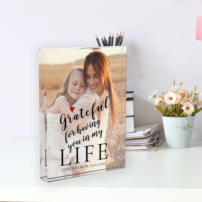 Mothers Day personalized photo and text quote Block (Creator Uploaded)