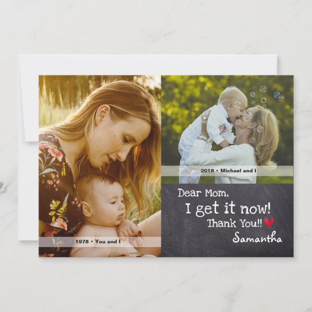 Mother's day, Personalized Photos Invitation (Front)