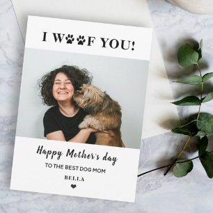 mother's day pet dog mom photo cute heart holiday card
