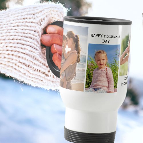 Mothers Day Photo Collage 4 Vertical Photo Travel Mug