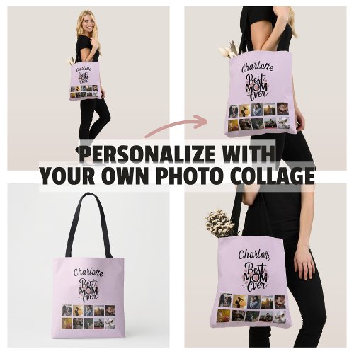 Mothers Day Photo Collage Best Mom Ever Keepsake Tote Bag