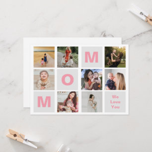 Mother's day photo collage card