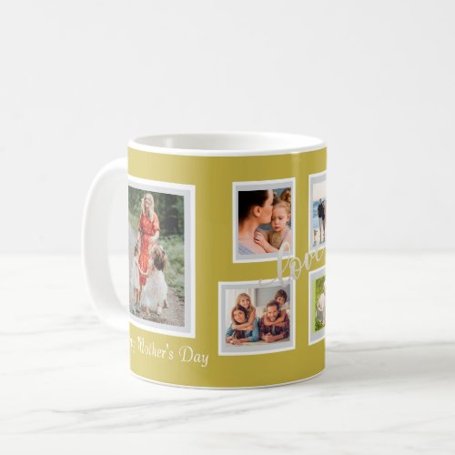 MOTHERS DAY PHOTO COLLAGE FAMILY PERSONALIZE  COFFEE MUG