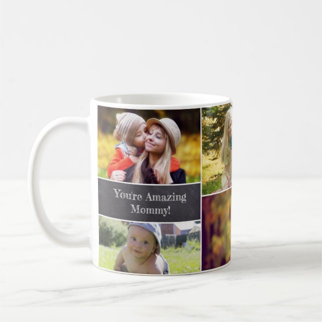 Mother's day Photo collage Personalized Coffee Mug (Left)
