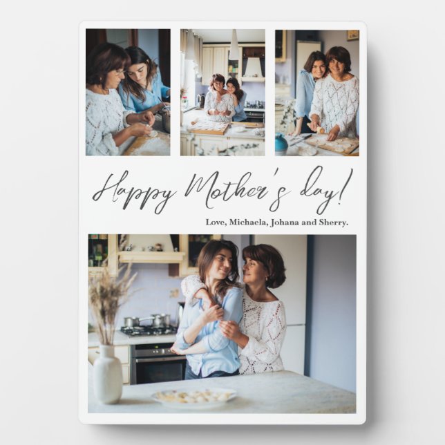 Mother's Day Photo Collage Plaque (Front)