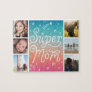 Mother's Day Photo Collage Super Mom Lettering Jigsaw Puzzle