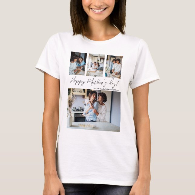 Mother's Day Photo Collage T-Shirt (Front)