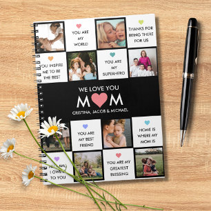 Mothers Day Photo Collage With Best Mom Quotes Notebook