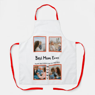 Mother's day photo display collage for mom apron