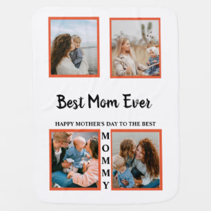 Mother's day photo display collage for mom baby blanket