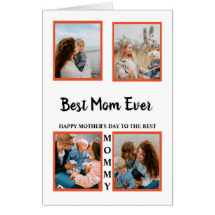 Mother's day photo display collage for mom card