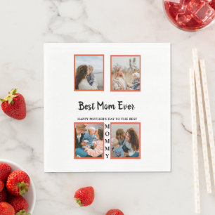 Mother's day photo display collage for mom napkins