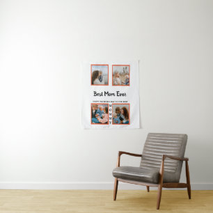 Mother's day photo display collage for mom tapestry