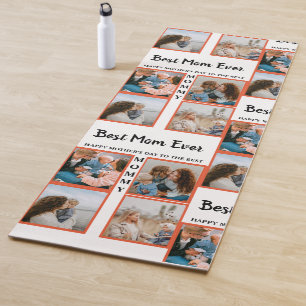 Mother's day photo display collage for mom yoga mat