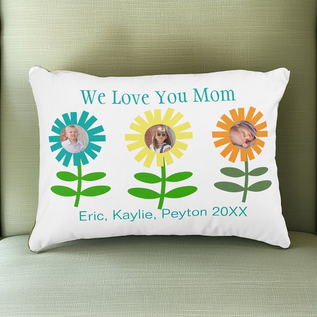 Mother's Day Photo Garden Accent Pillow (Creator Uploaded)