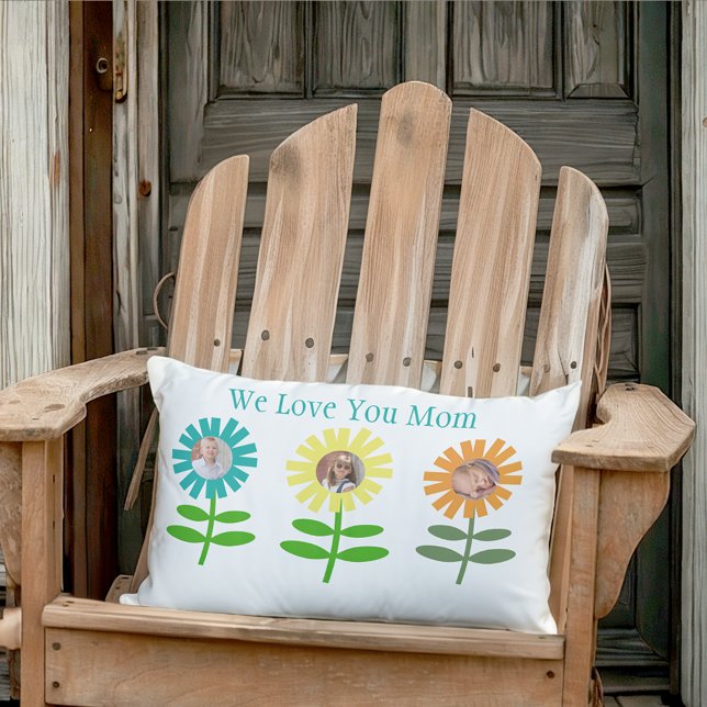 Mother's Day Photo Garden Lumbar Pillow (Creator Uploaded)