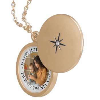 Mother's Day Photo Gold Plated Necklace by EP_Funtime_Tees at Zazzle