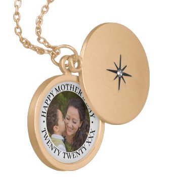 Mother's Day Photo Gold Plated Necklace by EP_Funtime_Tees at Zazzle